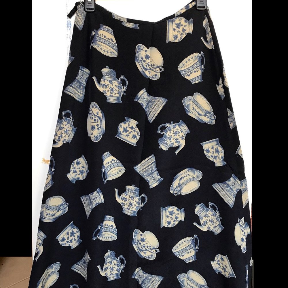 A Line 100% Silk Skirt - Dana Buchman